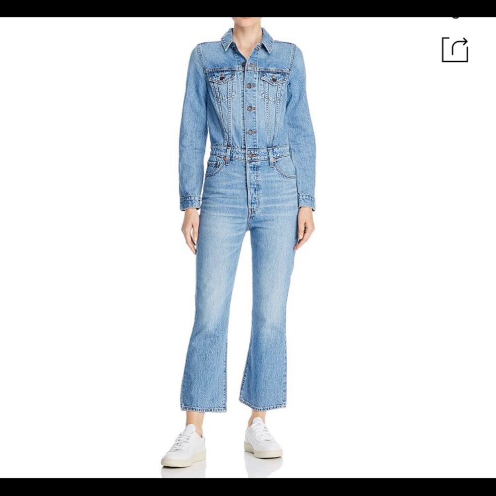 Levi’s Kick-Flare Denim Jumpsuit